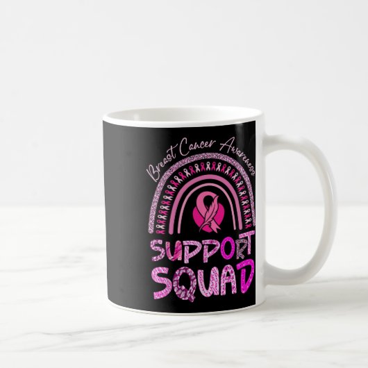 Unterstützung von Squad Pink Rainbow Leopard Brust Kaffeetasse (Rechts)