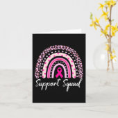 Unterstützung von Squad Pink Rainbow Leopard Brust Karte (Gelbe Blume)