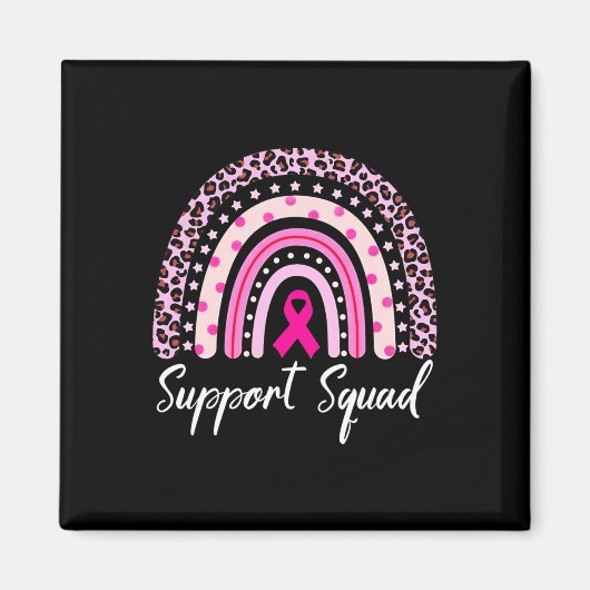 Unterstützung von Squad Pink Rainbow Leopard Brust Magnet (Vorne)