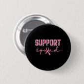 Unterstützung von Squad Pink Ribbon Leopard Brustk Button (Vorne & Hinten)