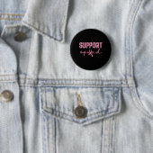Unterstützung von Squad Pink Ribbon Leopard Brustk Button (Beispiel)