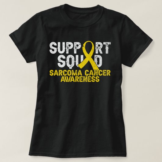Unterstützung von Squad Sarcoma Cancer Awareness Y T-Shirt (Design vorne)