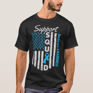 Unterstützung von Squad USA Flag Typ 2 Diabetes Ty T-Shirt
