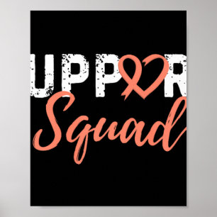 Unterstützung von Squad Uteruskrebs-Liebe Herz-Pea Poster
