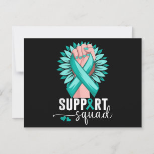 Unterstützung von Squad Zervical Cancer Awareness Postkarte