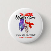 Unterstützung von Strike Awareness Ribbon Geschenk Button (Vorderseite)