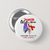 Unterstützung von Strike Awareness Ribbon Geschenk Button (Vorne & Hinten)