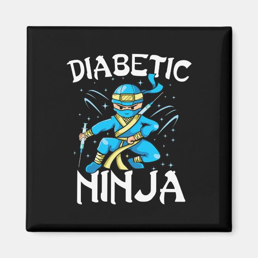 Unterstützung von T1D Diabetikern Ninja Typ 1 Diab Magnet (Vorne)