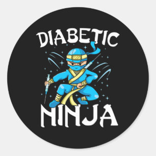 Unterstützung von T1d Diabetikern Ninja Typ 1 Diab Runder Aufkleber