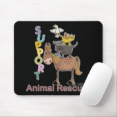 Unterstützung von Tierrettungen Mousepad (Mit Mouse)