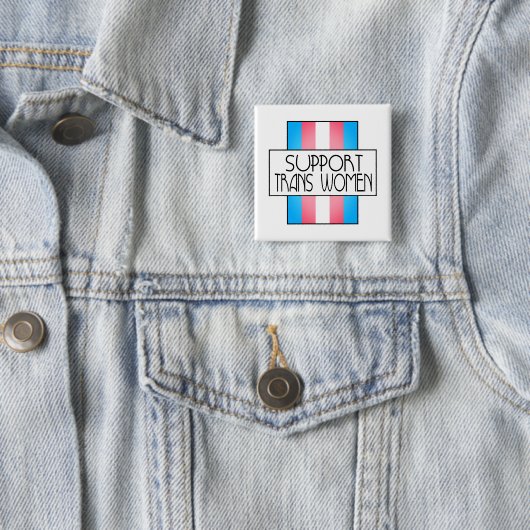 Unterstützung von Transgender-Frauen Button (Beispiel)
