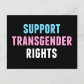Unterstützung von Transgender-Rechten Postkarte (Vorderseite)