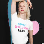 Unterstützung von Transgender Rights Trans-Aktivis T-Shirt<br><div class="desc">Unterstützung von Transgender Rights Trans Ally T - Shirt. Transgender Pride Flagfarben mit einem unterstützenden Zitat zu einem coolen Zitat für die trans-Gemeinschaft.</div>
