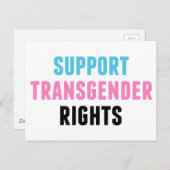 Unterstützung von Transgender Rights Trans Pink Bl Postkarte (Vorne/Hinten)