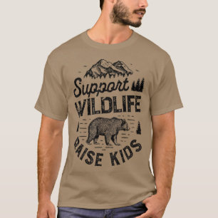 Unterstützung von Wildlife Raise Kids Boys Mama V T-Shirt