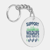 Unterstützung von Wildlife Raise Triplets Funny Tr Schlüsselanhänger (Vorderseite links)
