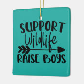 Unterstützung von Wildtieren, Jungen großziehen Keramikornament (Links)