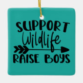 Unterstützung von Wildtieren, Jungen großziehen Keramikornament (Vorderseite)