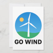 Unterstützung von Windenergie - Pro Clean Wind Pow Einladung (Vorderseite)