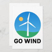 Unterstützung von Windenergie - Pro Clean Wind Pow Einladung (Vorne/Hinten)