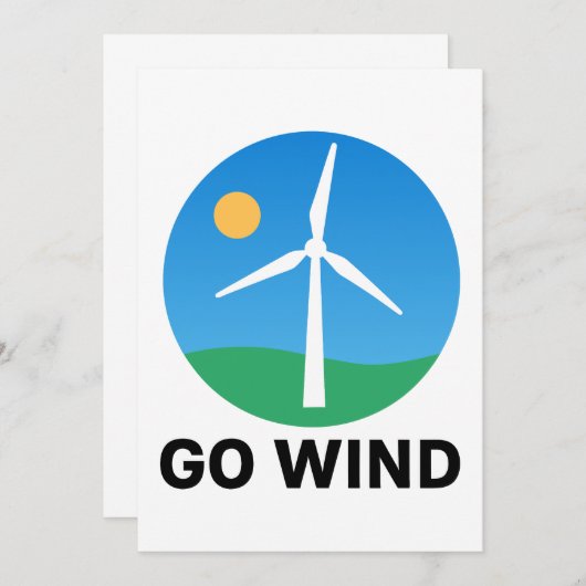 Unterstützung von Windenergie - Pro Clean Wind Pow Einladung (Vorne/Hinten)