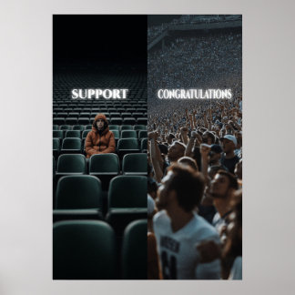 Unterstützung vs. Herzlichen Glückwunsch Hustle Mo Poster