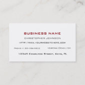 Unterstützungs-Computer-Visitenkarte Visitenkarte (Rückseite)