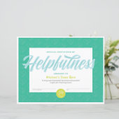 Unterstützungsbescheinigung (Stehend Vorderseite)