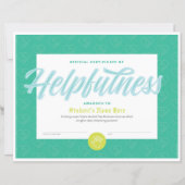 Unterstützungsbescheinigung (Vorderseite)