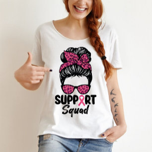 Unterstützungsgruppe Unordentlicher Knoten Rosa Kr Große Größe T-Shirt