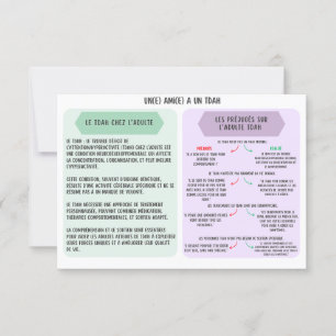 Unterstützungskarte für Erwachsene ADHS Einladung