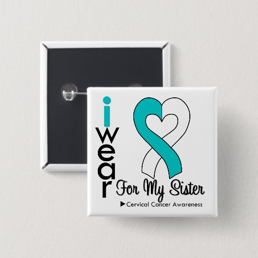 Unterstützungsregister für Gebärmutterhalskrebs Button (Vorne & Hinten)