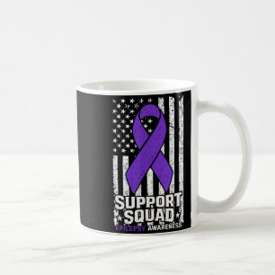 Unterstützungsteam amerikanische Flagge lila Epile Kaffeetasse