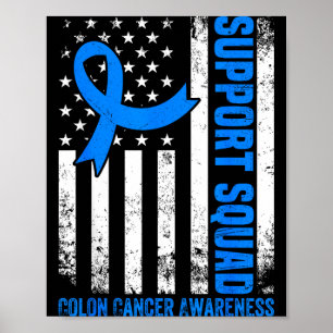 Unterstützungsteam amerikanische Flagge USA Darmkr Poster
