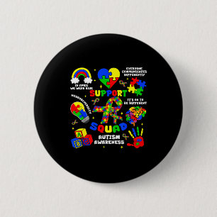 Unterstützungsteam Autismus-Bewusstsein Puzzle-Tei Button