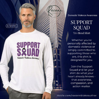 Unterstützungsteam Bewusstsein für häusliche Gewal Tri-Blend Shirt