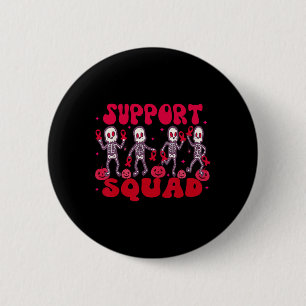 Unterstützungsteam Blutkrebs Halloween Rotes Band Button