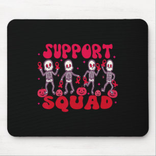 Unterstützungsteam Blutkrebs Halloween Rotes Band Mousepad