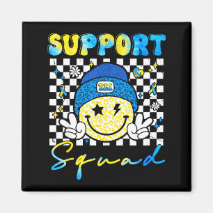 Unterstützungsteam Groovy Down-Syndrom-Bewusstsein Magnet