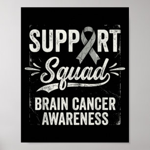 Unterstützungsteam Hirntumor-Bewusstsein Hirnkrebs Poster