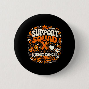 Unterstützungsteam Nierenkrebs-Bewusstsein Orange Button