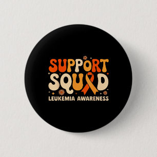 Unterstützungsteam Orange Band Leukämie Blutkrebs Button