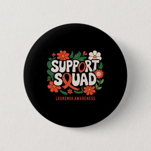 Unterstützungsteam Orange Band Leukämie Blutkrebs Button
