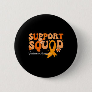 Unterstützungsteam Orange Band Leukämie Blutkrebs Button