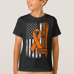 Unterstützungsteam Orange Schleife Leukämie Blutkr T-Shirt