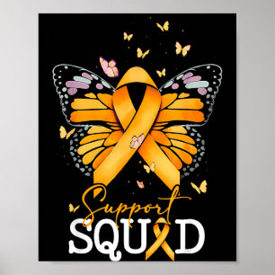 Unterstützungsteam Orange Schleife Multiple Sklero Poster