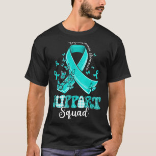 Unterstützungsteam Türkises Band Schmetterling Dys T-Shirt