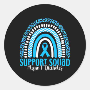 Unterstützungsteam Typ-1-Diabetes - T1d-Diabetes Runder Aufkleber