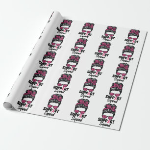 Unterstützungsteam Unordentlicher Knoten Rosa Krie Geschenkpapier