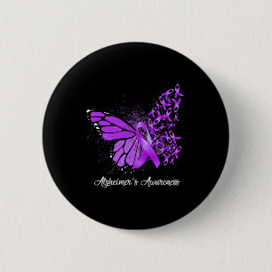 Unterstützungstrupp Heimer Schmetterling Lila Band Button